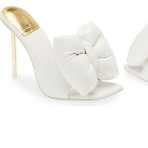 Jeffrey Campbell bow down slide sandal -BRIDAL